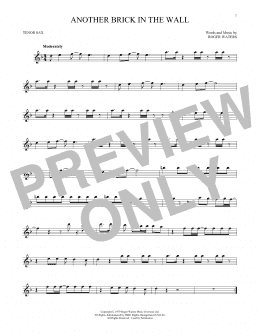 page one of Another Brick In The Wall (Tenor Sax Solo)