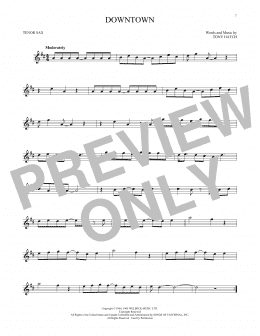 page one of Downtown (Tenor Sax Solo)