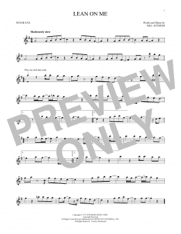 page one of Lean On Me (Tenor Sax Solo)
