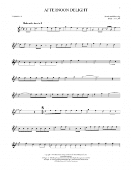 page one of Afternoon Delight (Tenor Sax Solo)