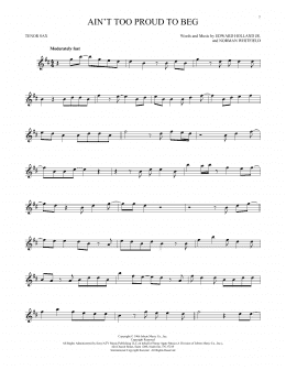 page one of Ain't Too Proud To Beg (Tenor Sax Solo)