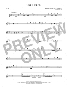 page one of Like A Virgin (Flute Solo)