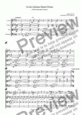 page one of Blue Danube Waltz