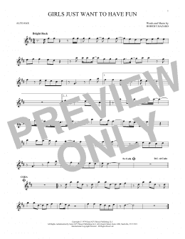 page one of Girls Just Want To Have Fun (Alto Sax Solo)