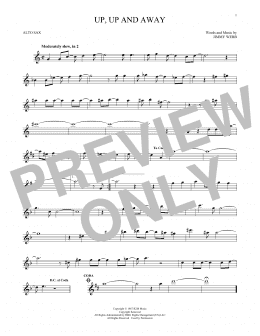 page one of Up, Up And Away (Alto Sax Solo)