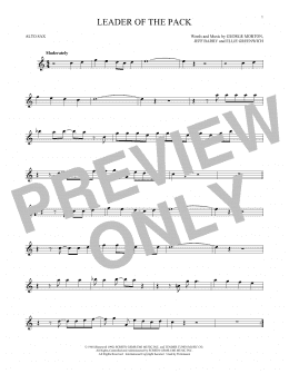 page one of Leader Of The Pack (Alto Sax Solo)