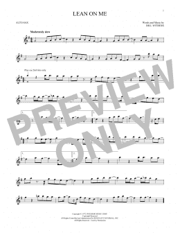 page one of Lean On Me (Alto Sax Solo)