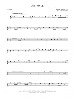 page one of Just Once (Alto Sax Solo)
