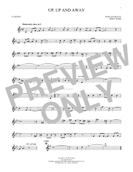 page one of Up, Up And Away (Clarinet Solo)
