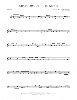 page one of What's Love Got To Do With It (Clarinet Solo)