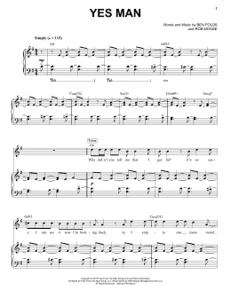 page one of Yes Man (Piano & Vocal)