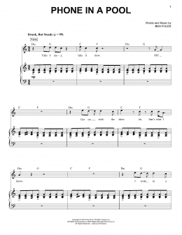 page one of Phone In A Pool (Piano & Vocal)