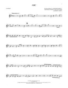 page one of ABC (Clarinet Solo)