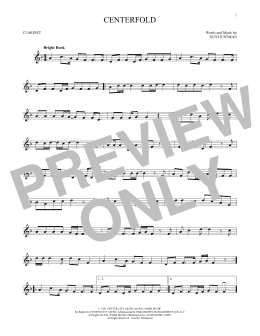 page one of Centerfold (Clarinet Solo)