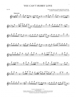 page one of You Can't Hurry Love (Flute Solo)