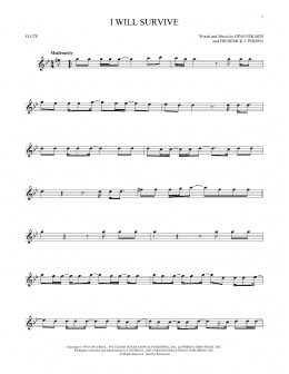 page one of I Will Survive (Flute Solo)