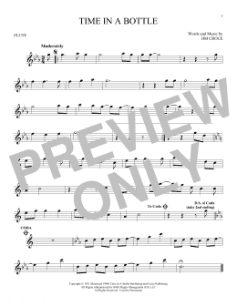 page one of Time In A Bottle (Flute Solo)