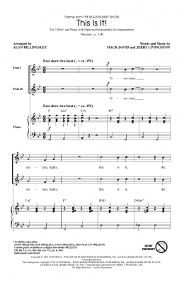 page one of This Is It (arr. Alan Billingsley) (2-Part Choir)