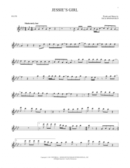 page one of Jessie's Girl (Flute Solo)