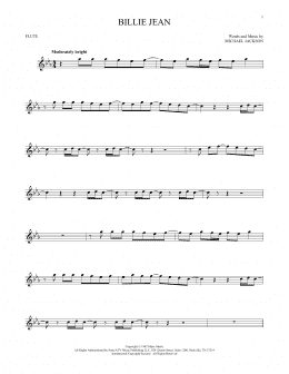 page one of Billie Jean (Flute Solo)