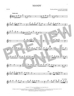 page one of Mandy (Flute Solo)
