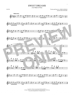 page one of Sweet Dreams (Are Made Of This) (Flute Solo)