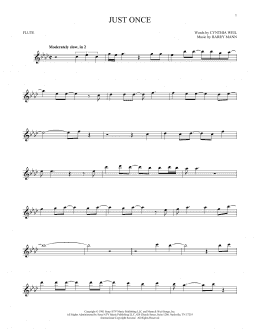 page one of Just Once (Flute Solo)