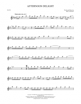 page one of Afternoon Delight (Flute Solo)