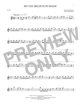 page one of Do You Believe In Magic (Flute Solo)