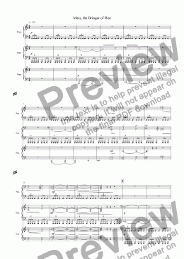 page one of "The Planets" Suite - Complete