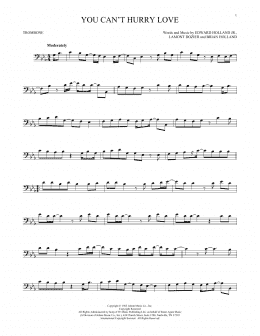 page one of You Can't Hurry Love (Trombone Solo)