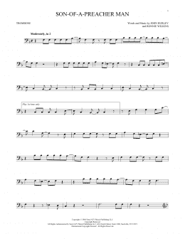 page one of Son-Of-A-Preacher Man (Trombone Solo)