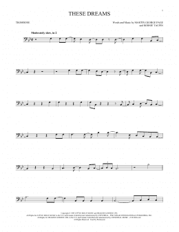 page one of These Dreams (Trombone Solo)