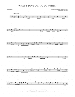 page one of What's Love Got To Do With It (Trombone Solo)