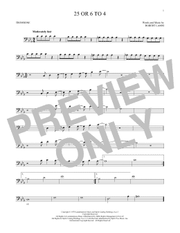 page one of 25 Or 6 To 4 (Trombone Solo)