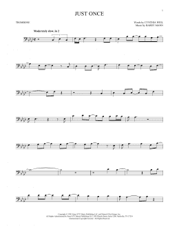 page one of Just Once (Trombone Solo)