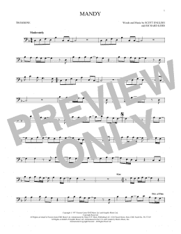 page one of Mandy (Trombone Solo)