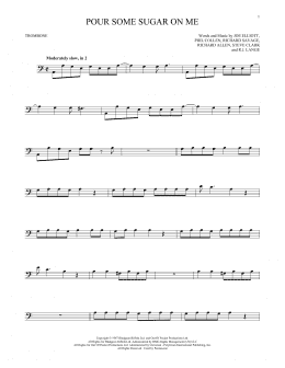 page one of Pour Some Sugar On Me (Trombone Solo)