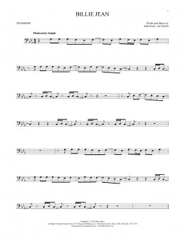 page one of Billie Jean (Trombone Solo)