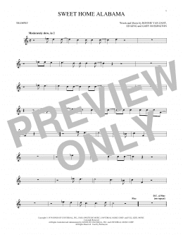 page one of Sweet Home Alabama (Trumpet Solo)