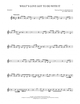 page one of What's Love Got To Do With It (Trumpet Solo)