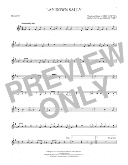page one of Lay Down Sally (Trumpet Solo)