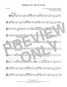 page one of Smoke On The Water (Trumpet Solo)