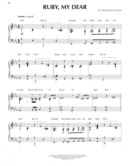 page one of Ruby, My Dear (Piano Solo)