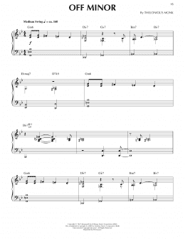 page one of Off Minor (Piano Solo)
