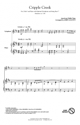 page one of Cripple Creek (2-Part Choir)