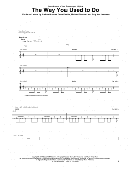 page one of The Way You Used To Do (Guitar Rhythm Tab)