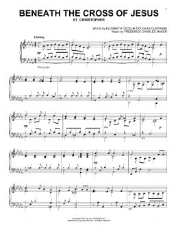page one of Beneath The Cross Of Jesus (Piano Solo)