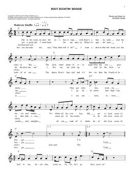 page one of Boot Scootin' Boogie (Easy Lead Sheet / Fake Book)