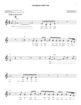 page one of You Make Lovin' Fun (Easy Lead Sheet / Fake Book)